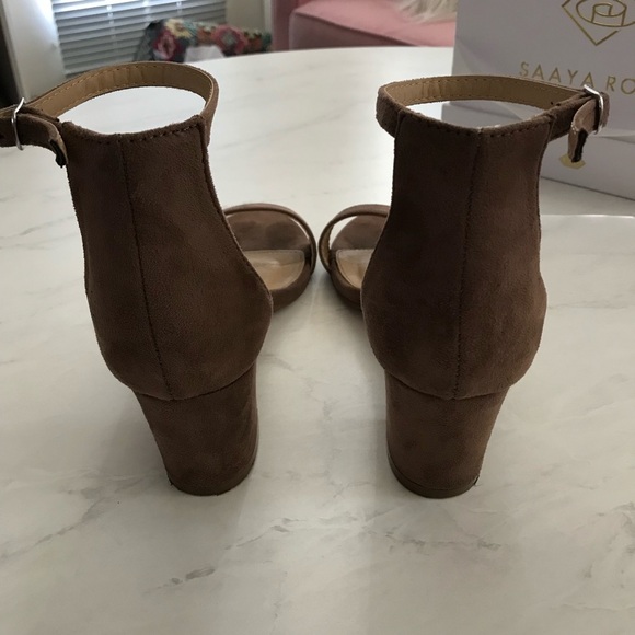 Suede Ankle Strap Heels - Picture 4 of 5